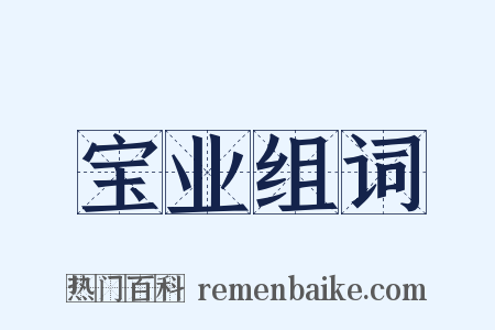 宝业组词是什么意思的图片